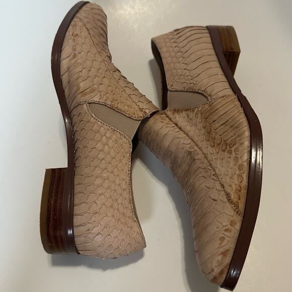 Python Leather Loafers size US 5 Blush Point Toe Flat Shoes - Picture 3 of 11